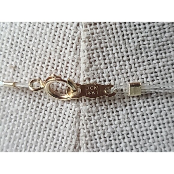 JCM 14KT Yellow Gold Clasp Three Strand Pearl Illusion Necklace Vintage - Picture 3 of 10